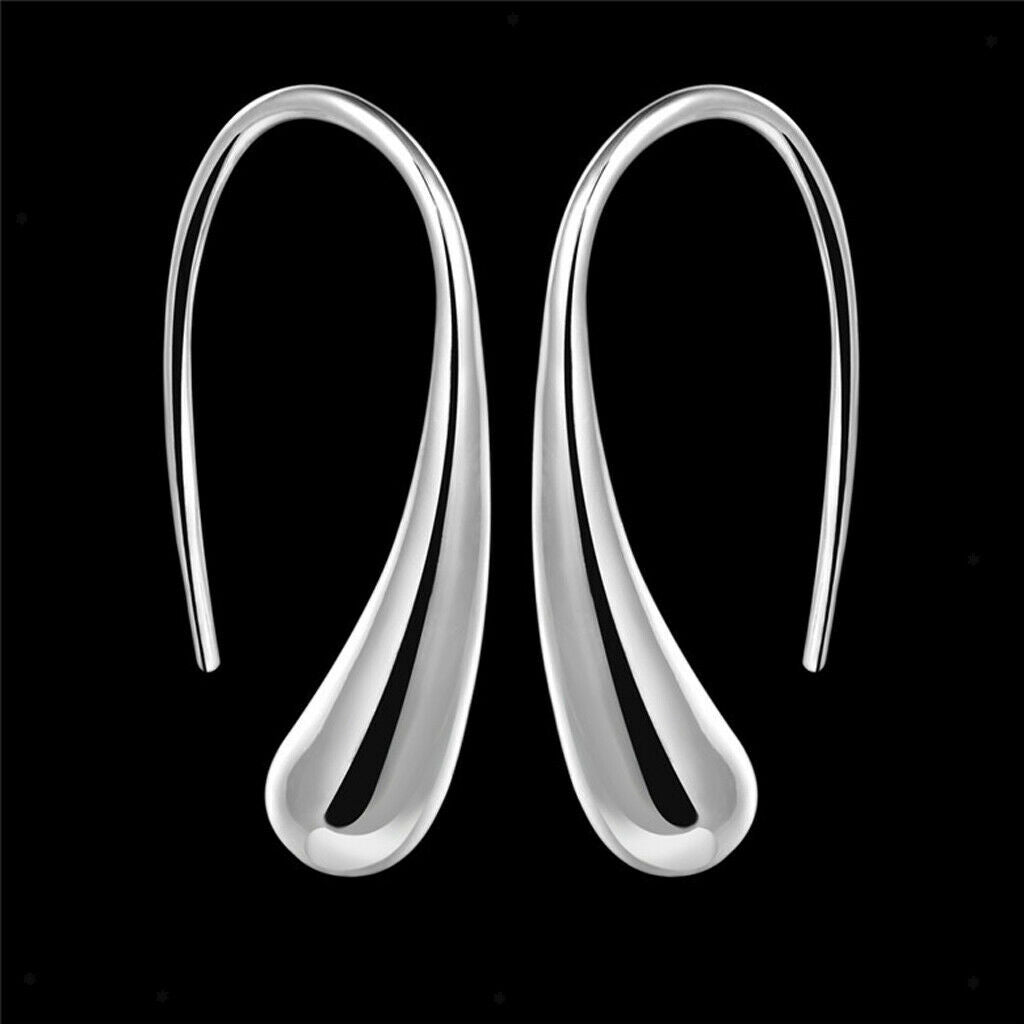 Simple Waterdrop Pendant Earrings Dangle Hook Women's Jewellery Ornament