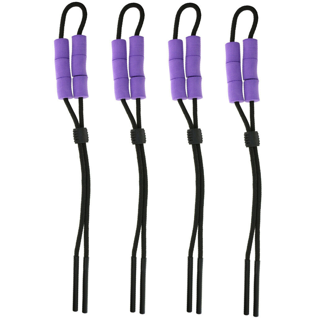 4 Pieces Adjustable Glasses Rope Eyeglass Cord Strap for Swimming Purple