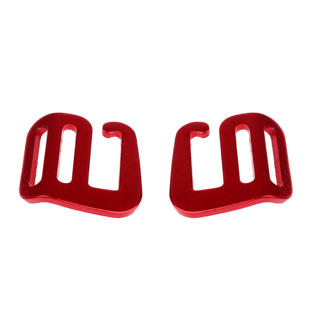 8X of 2 Webbing Strap Buckles G Hook Outdoor Carabiners Fasten Belt Clips Red