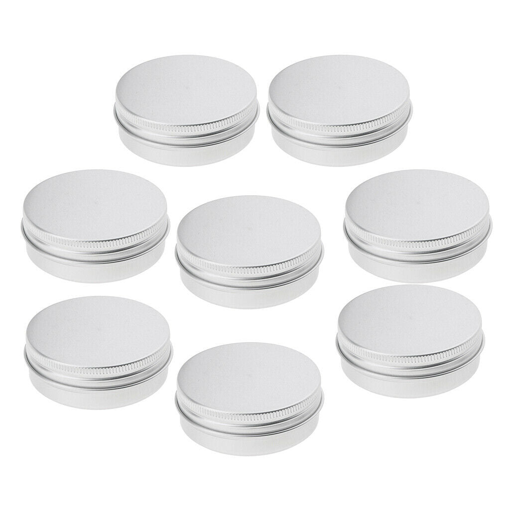 Pack of 32 Aluminum Cosmetic Containers Round Cans for Storage