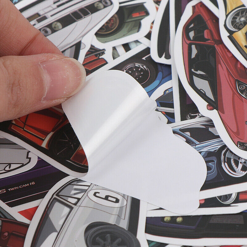 50pc Cartoon Modified Performance Car Stickers Snowboard Laptop Luggage G.l8