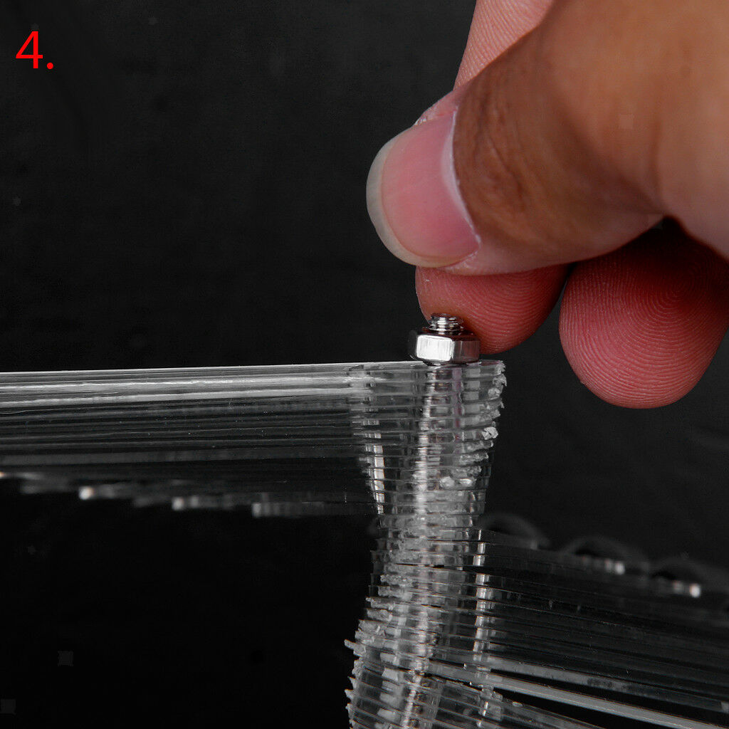 Large Spiral 120Pcs False Nail Art Tips Sticks Polish Display Fan Practice Stand