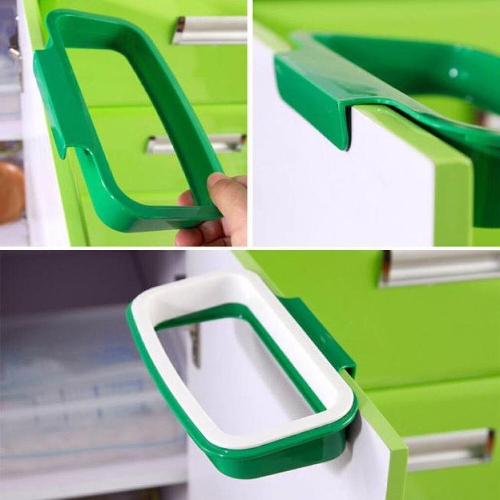 Folding Hanging Trash Rubbish Bag Holder Garbage Rack Cupboard Storage Ha.l8
