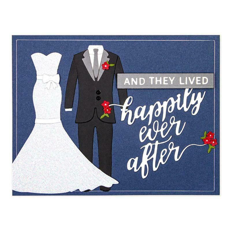 Diycraft Metal Paper Cutting Dies Cut Die Mold Bride And Groom Wedding Dress