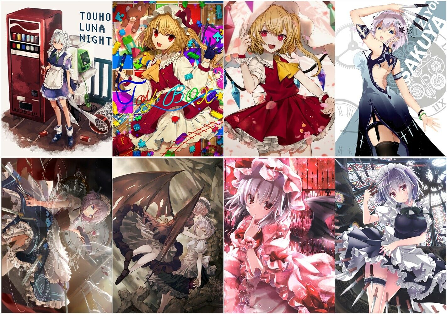 Touhou Project Izayoi Sakuya Polypropylene 8 Pieces Wall Poster A3-poster
