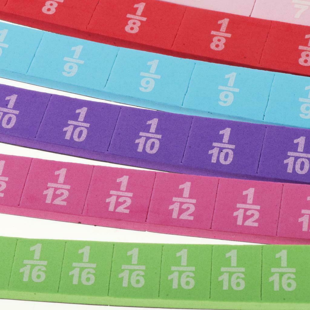 83pcs Magnetic Rainbow Fraction Tiles Math Toys 24x20cm
