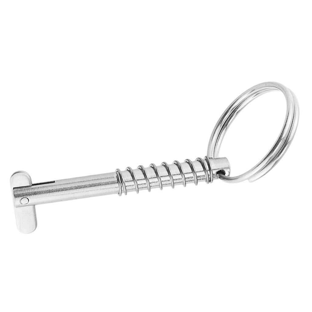 MagiDeal 6.3x76mm Quick Release Pin Deck Hinge Parts - 316 Stainless Steel
