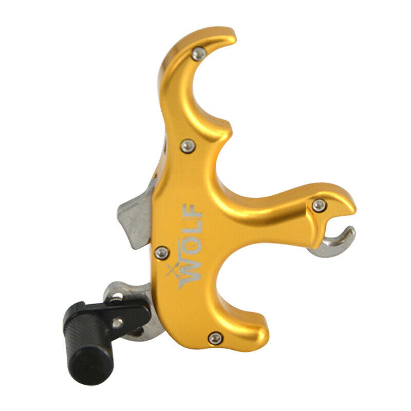 Archery Thumb Trigger 3 Finger Grip Release Aids Caliper Compound Bow Automatic