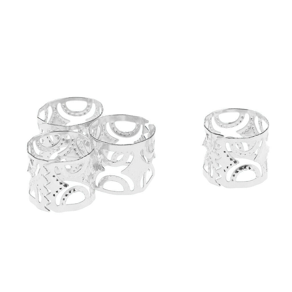 200 Pieces Dreadlocks Beads DIY Style Hair Decoration Braid Rings Hoops