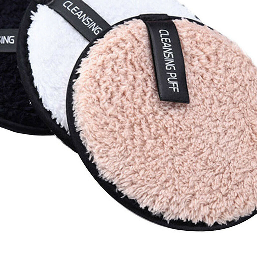 Reusable Round Microfiber Cloth Pads Sponge Makeup Remover Puff Towel Face