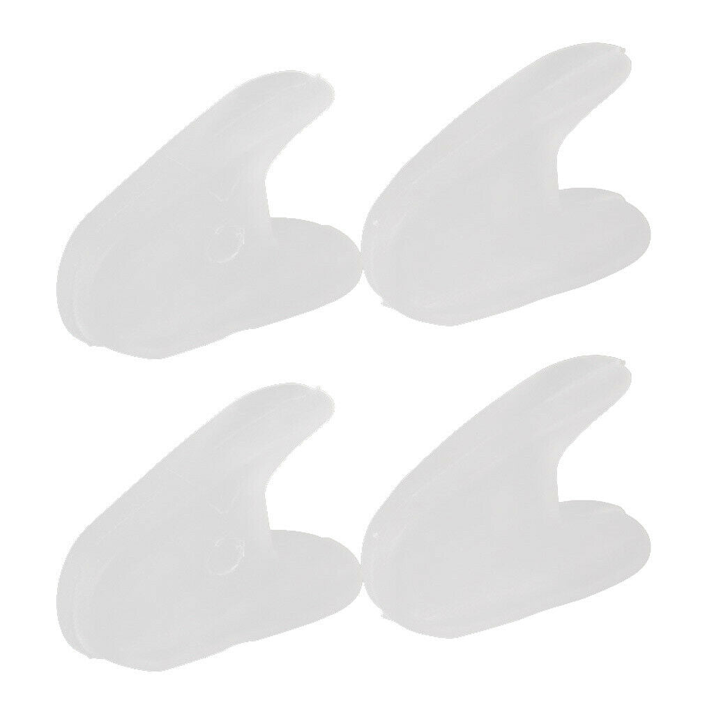 2 Pairs Silicone Gel Toe Separators Orthotics Protector Shield S White