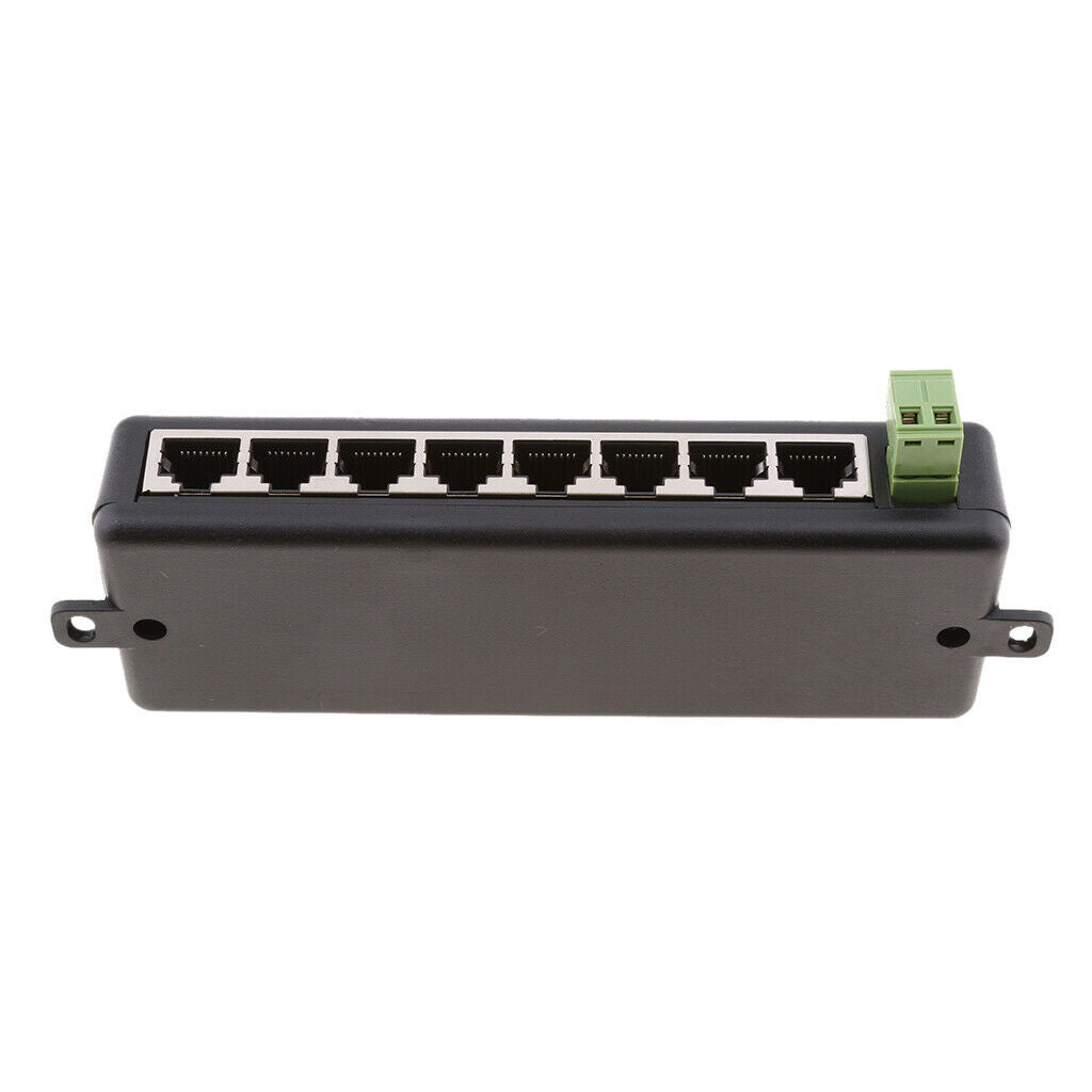 8 POE Ports 12-48V Injector Switch Passive Power Supply Module for Ethernet