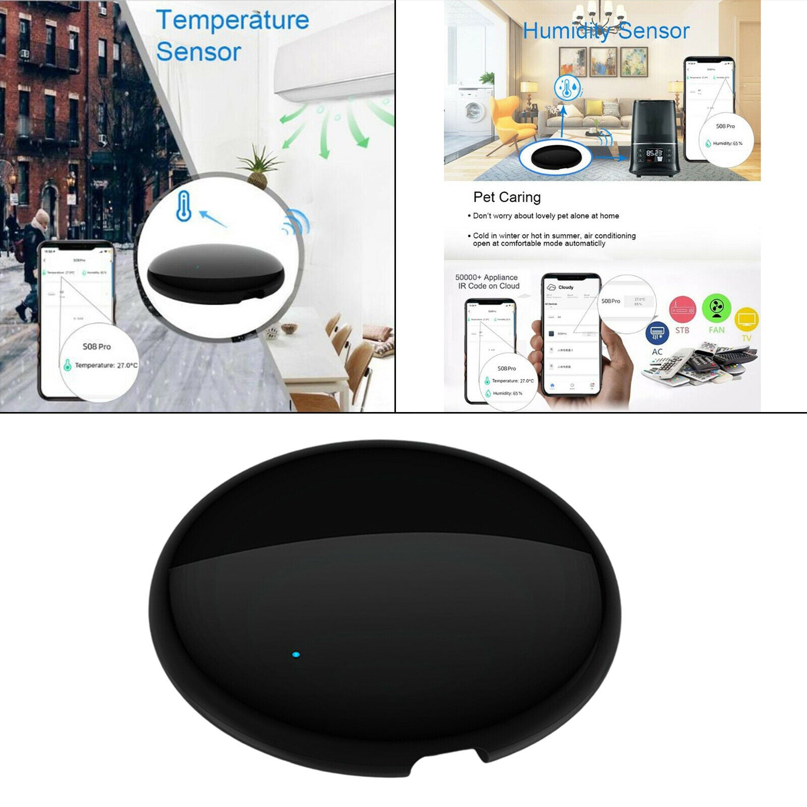 Universal Smart Wireless IR Remote IR 38KHz for Air Conditioner Fan Home Use