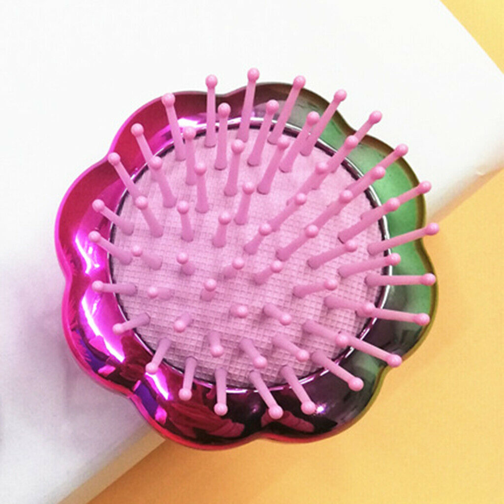 Hair Comb Massage Brush Detangling Knots for Men Women Hair Rainbow Flower