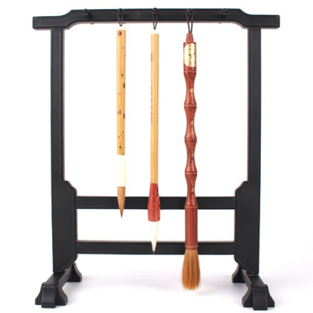Retro Calligraphy Brush Holder Sumi Brush Hanger Calligraphy Brush Stand Rack