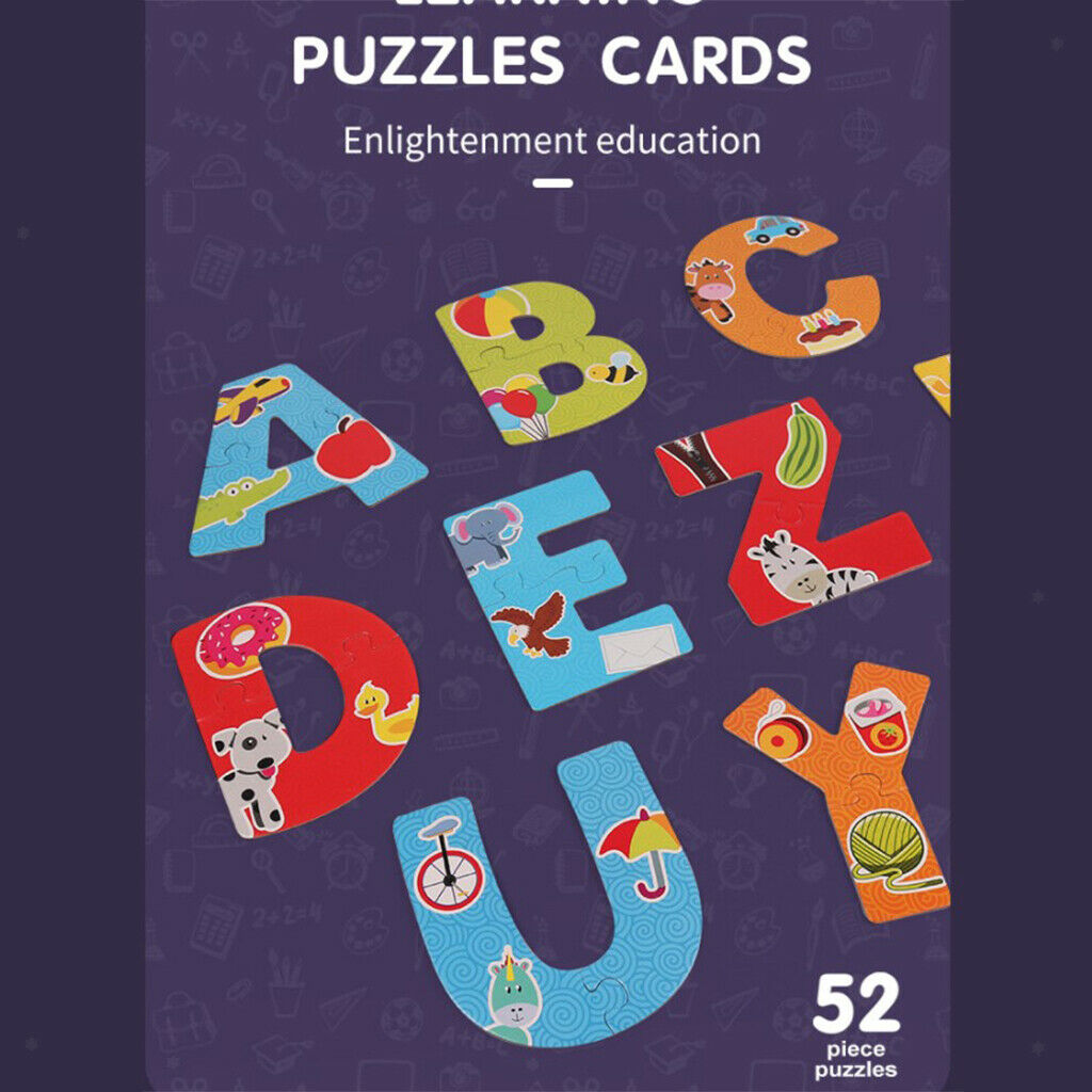 Cartoon Alphabet Jigsaw Puzzle Match Game Educational Novelty Toys Gift