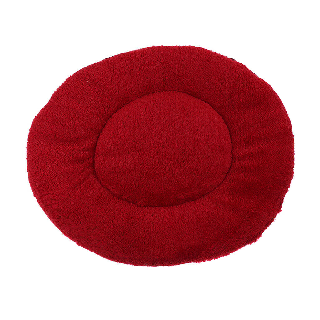 Machine Washable Dog Cushion Bed Air Conditioning Mat for Crates Red Wine S