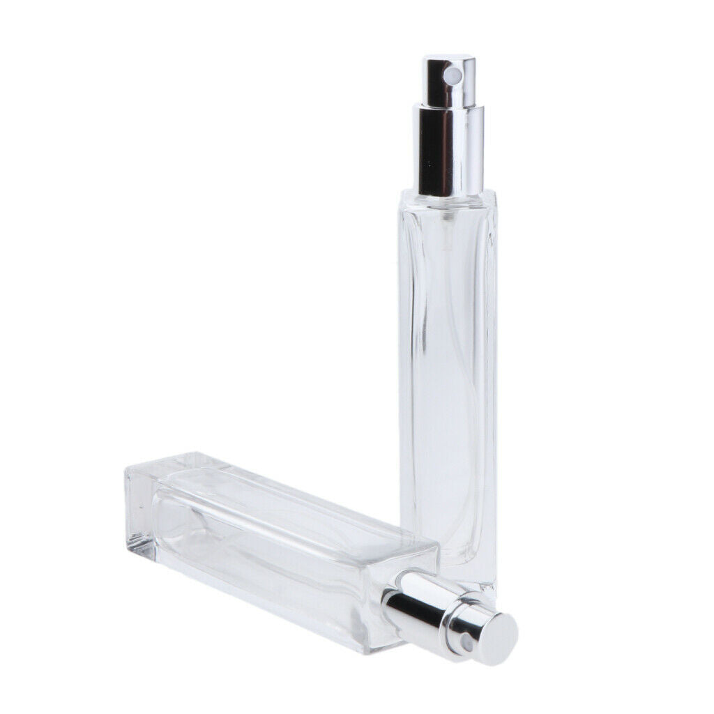 2x Empty Spray Bottle Travel Glass Perfume Atomizer Pump 30/50/100ml 50 ml