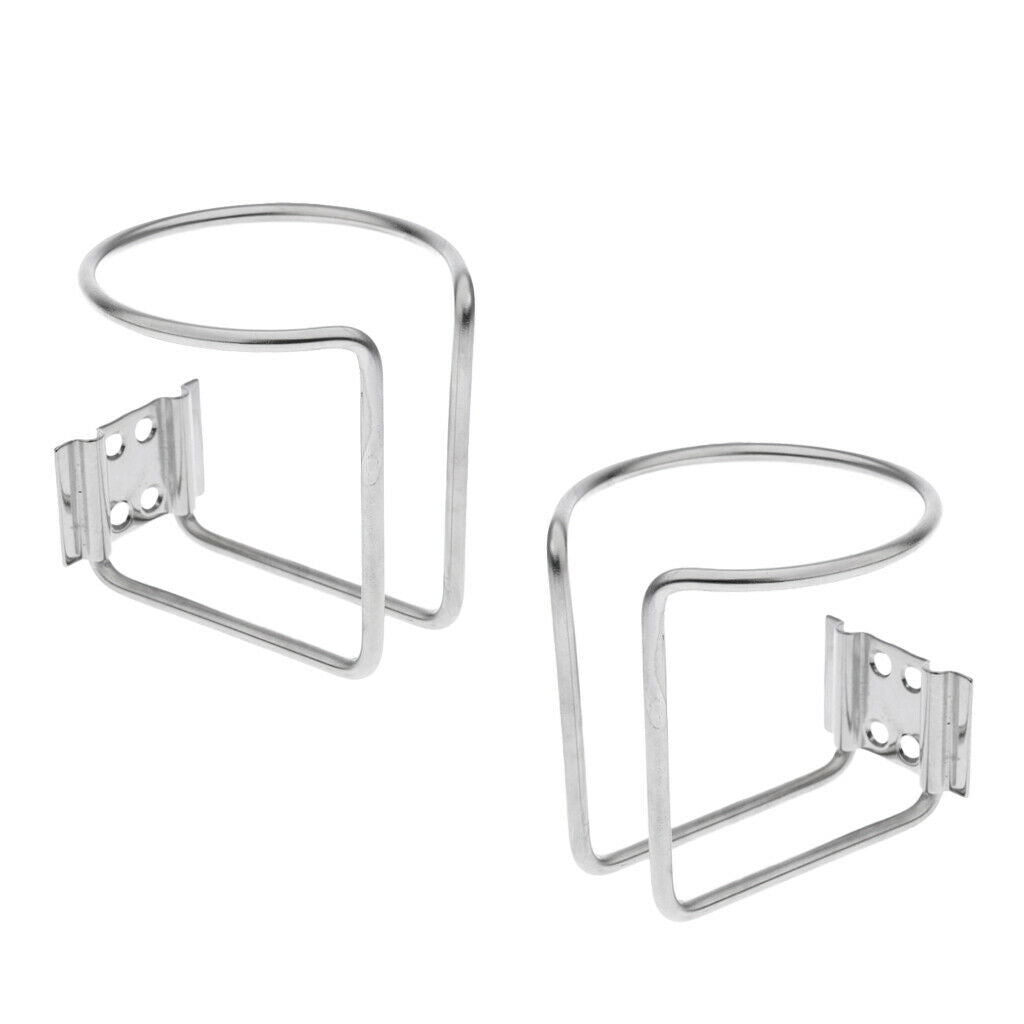 2Pieces Stainless Steel Boat Cup Drink Holder for Marine Yacht Truck Trailer
