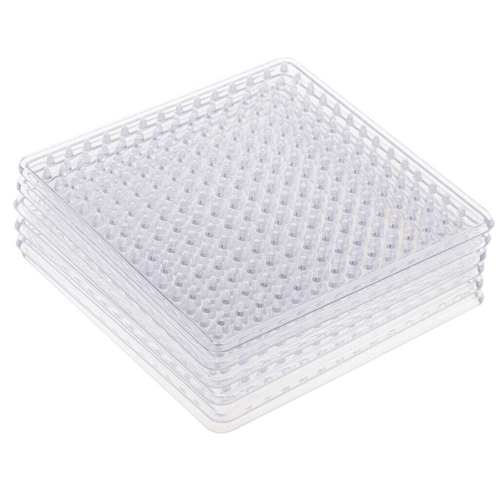 12 Pcs Clear  Hama Beads Peg Board Pegboard Template DIY Kids Children
