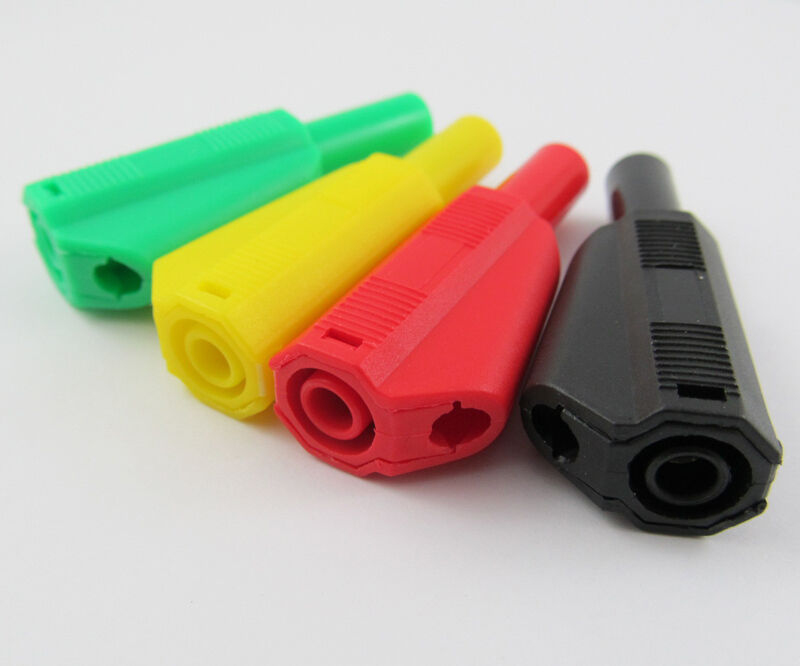 4pcs High Quality Full Seal Insulated Stackable 4mm Banana Plug Female 4 Colors