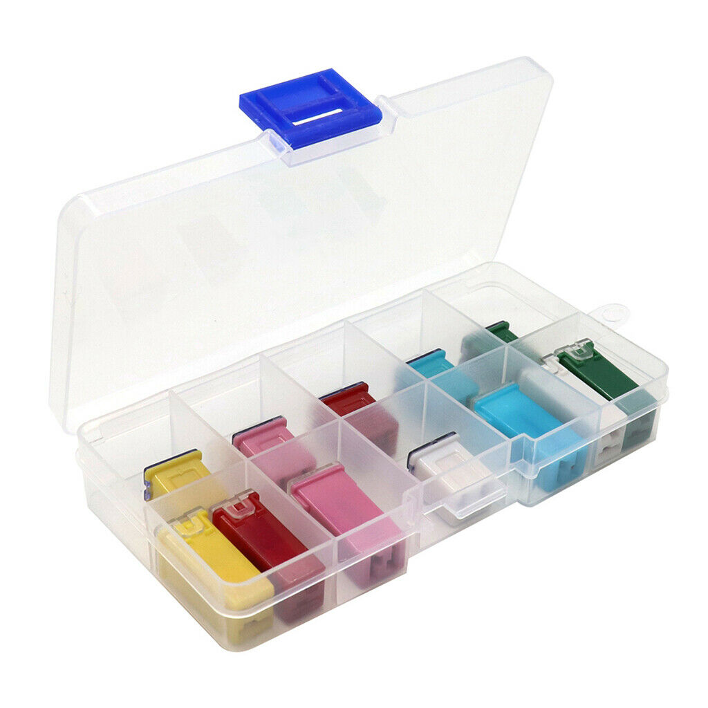Mini 10 Cell LOW PROFILE Fuses Assortment Kit for Car, Truck, SUV, Boat