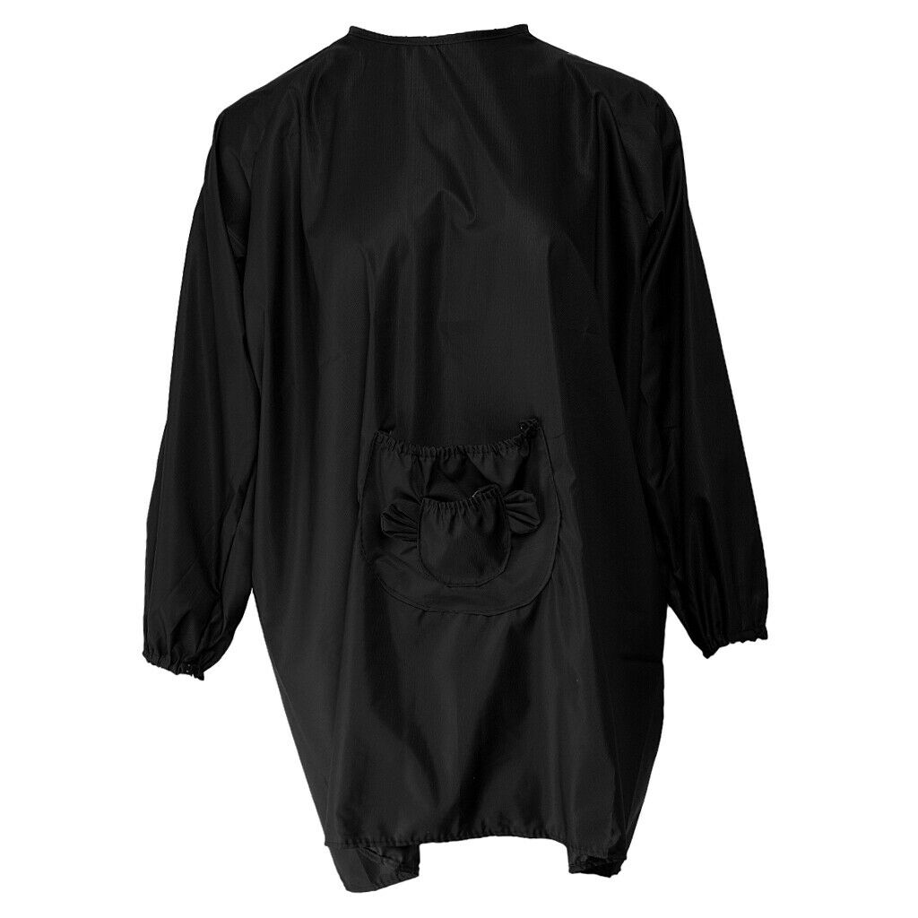 2Pcs Stylist Hairdresser Apron Barber Cape for Salon Spa Hairdressing Black