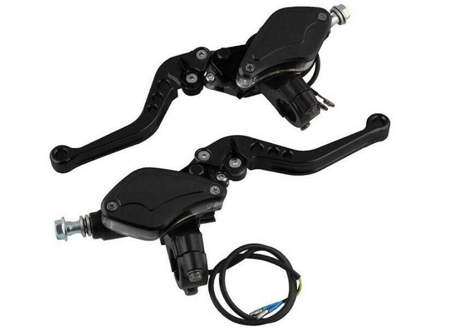 7/8" Hydraulic Front Brake Master Cylinder & Clutch Levers and Fluid Reservoir