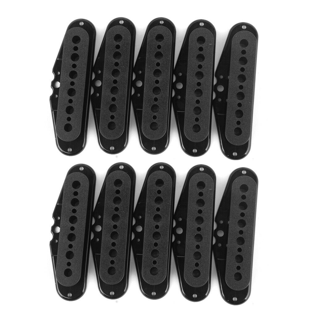Plastic Guitar Pickup Coils 48 Mm Pole Spacing Guitar Accs Set of 10 Black