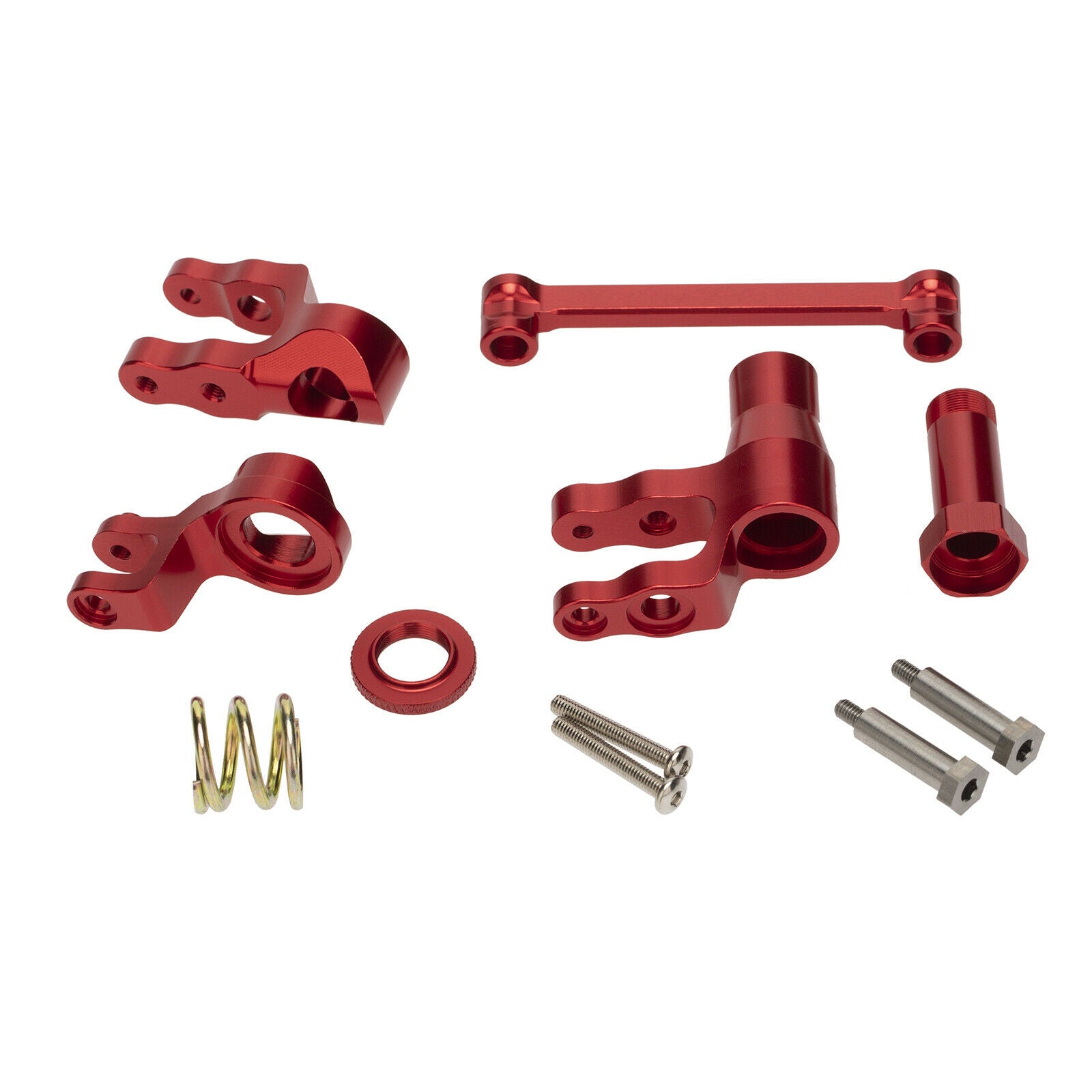 Heavy Duty Aluminum Steering Bellcrank Set for Maxx 1/10 RC Car Parts Red