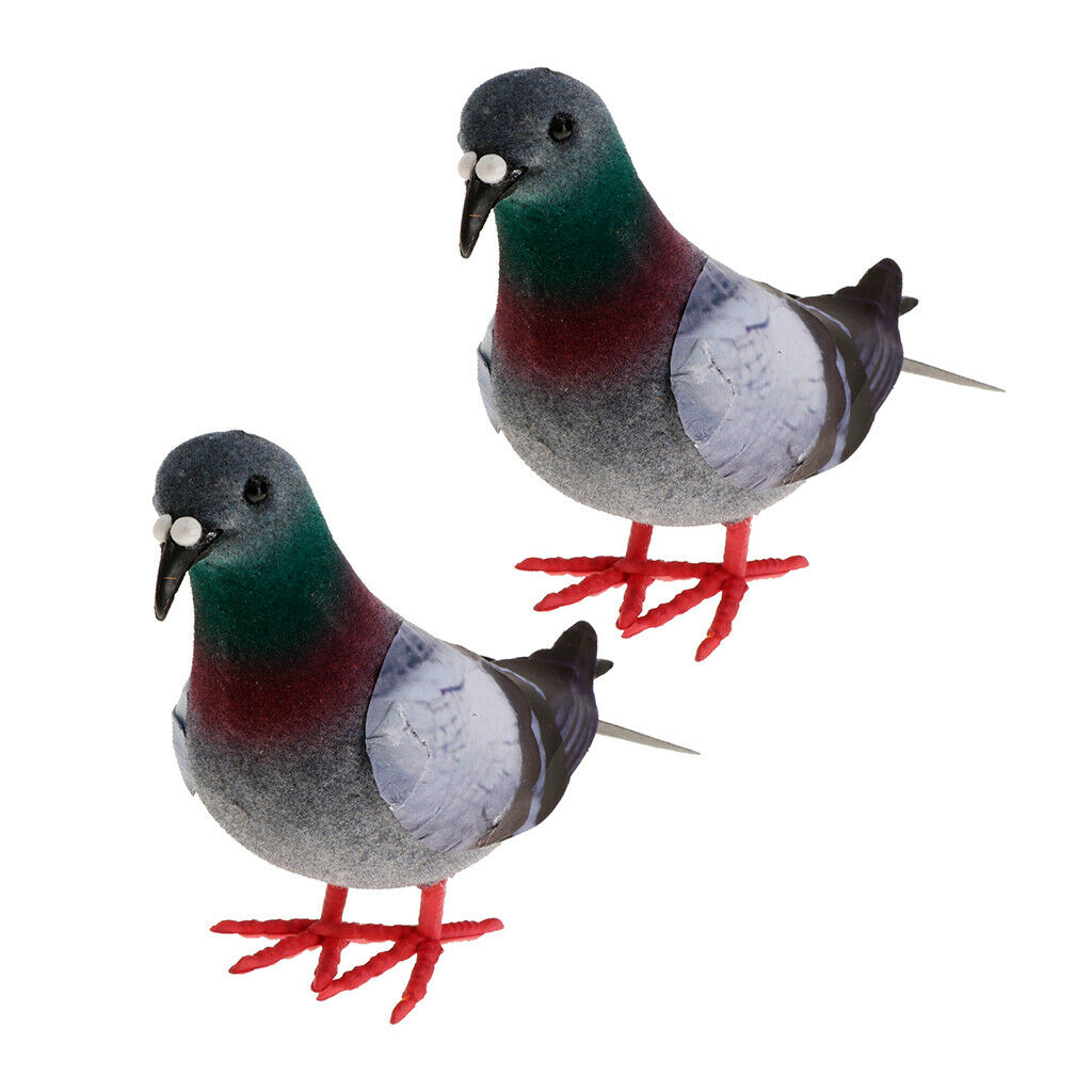 2pc Artificial Bird Ornaments DIY Craft Home Decorative Foam Doves Kids Toys