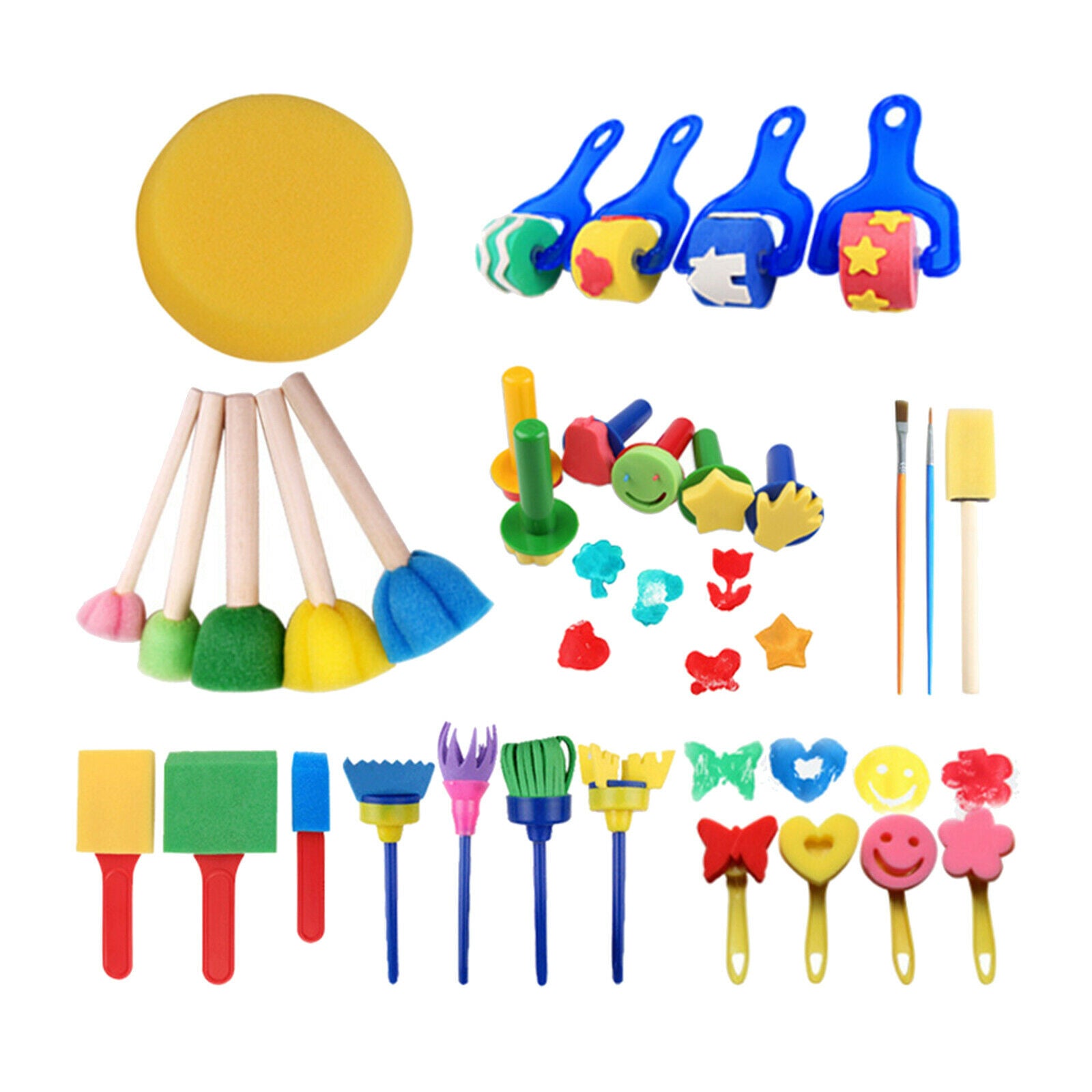 Washable Mini Educational Toys Brush Sponge Seal for Children Early Learning
