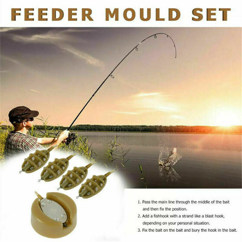 Inline Method Feeders Mould Kit 4+1 For Carp Fishing Tackle Practical Use Set-