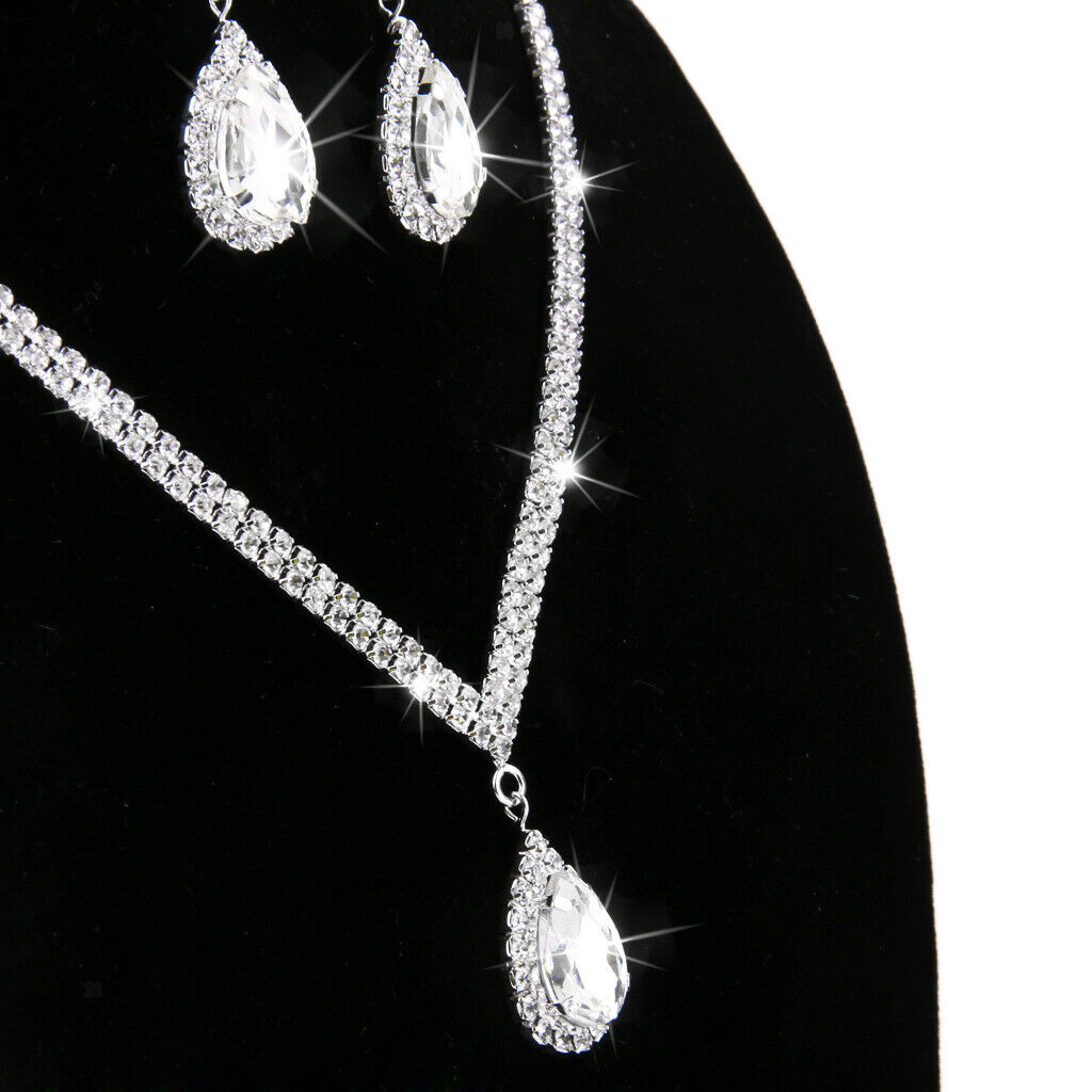Crystal  Tiara Set + Pendant Necklace Water