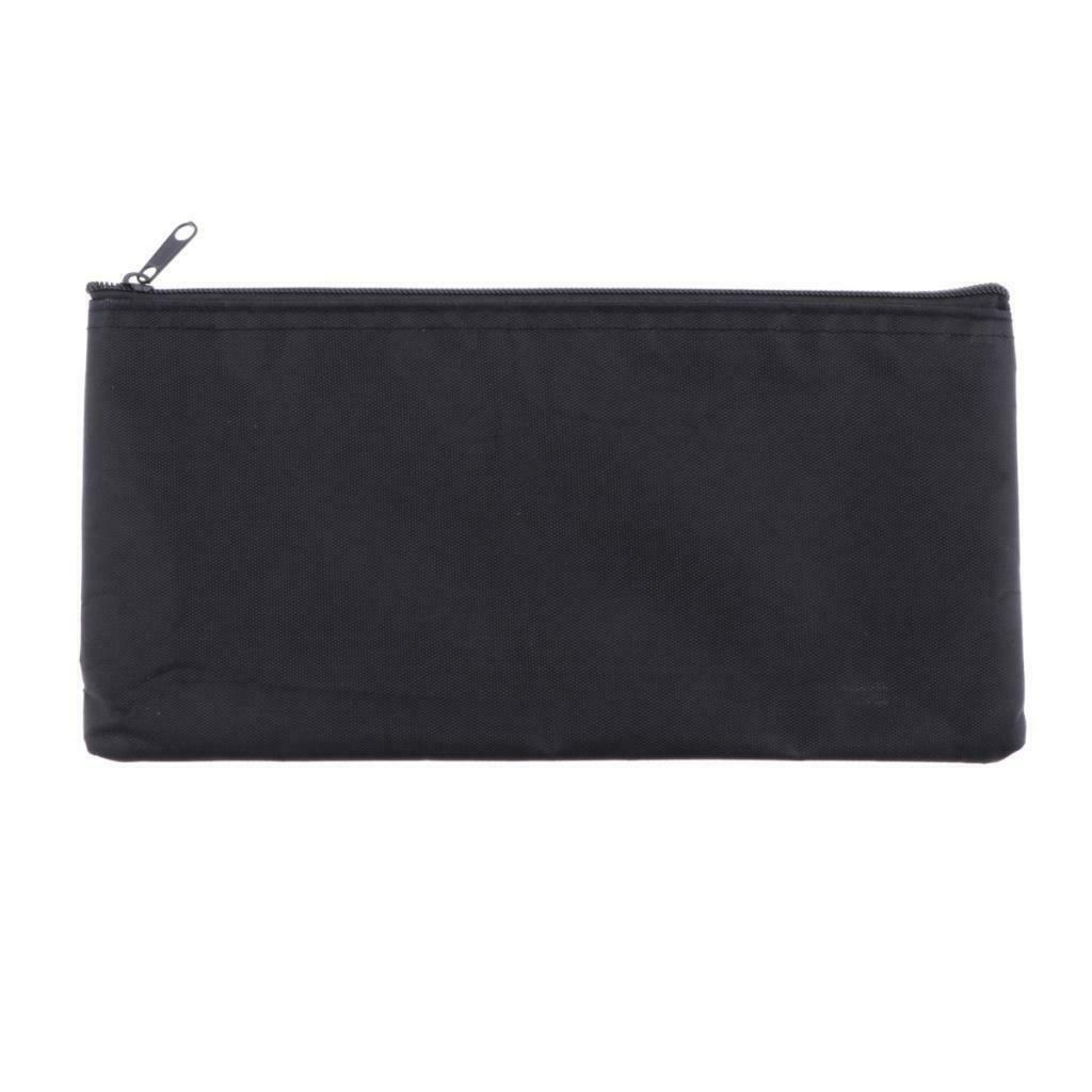 1pc Mic Protective Bags Pouch Zipper Bag Outdoor Traveling 22x11cm Black