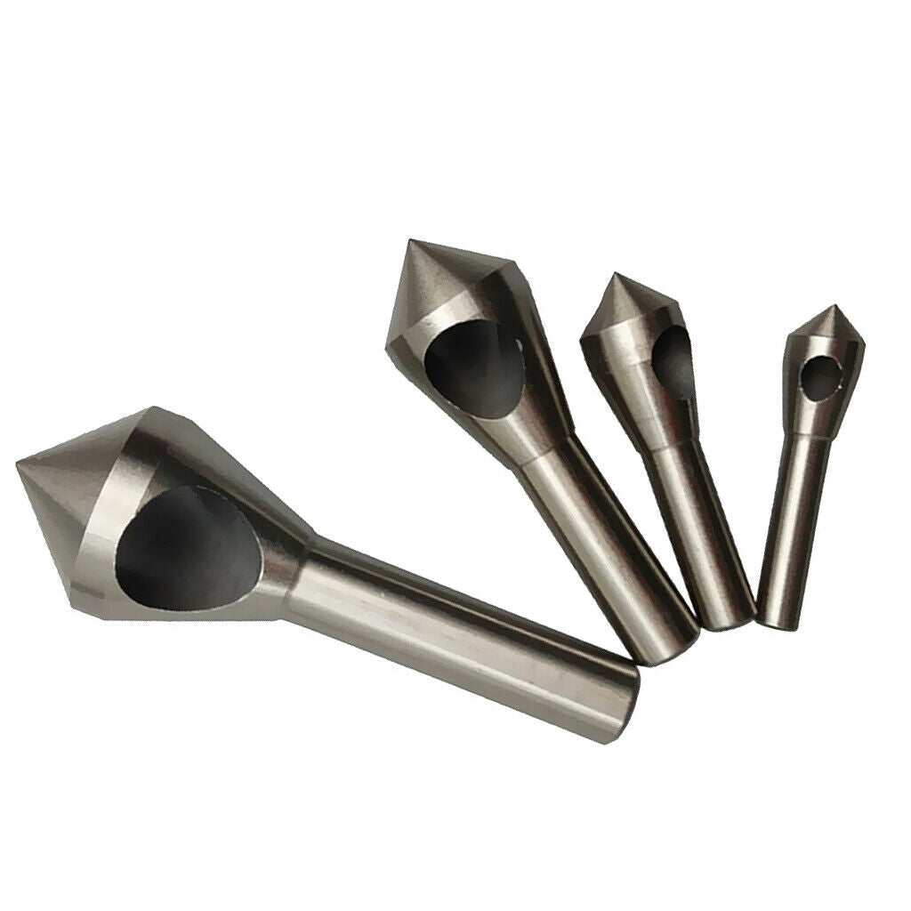 4 Pieces Carbon Steel Countersink Countersink Metal Cutter Drill Set 2-20mm
