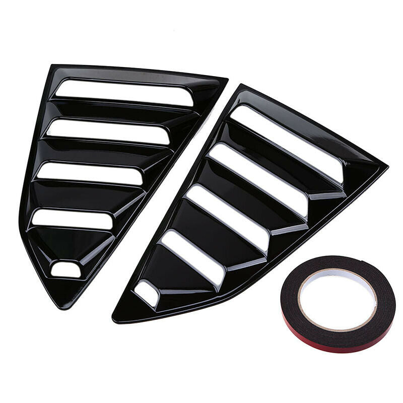 Gloss Black Car Side Window Louver Vent Scoop For Chevrolet Camaro Coupe 2016-Pr