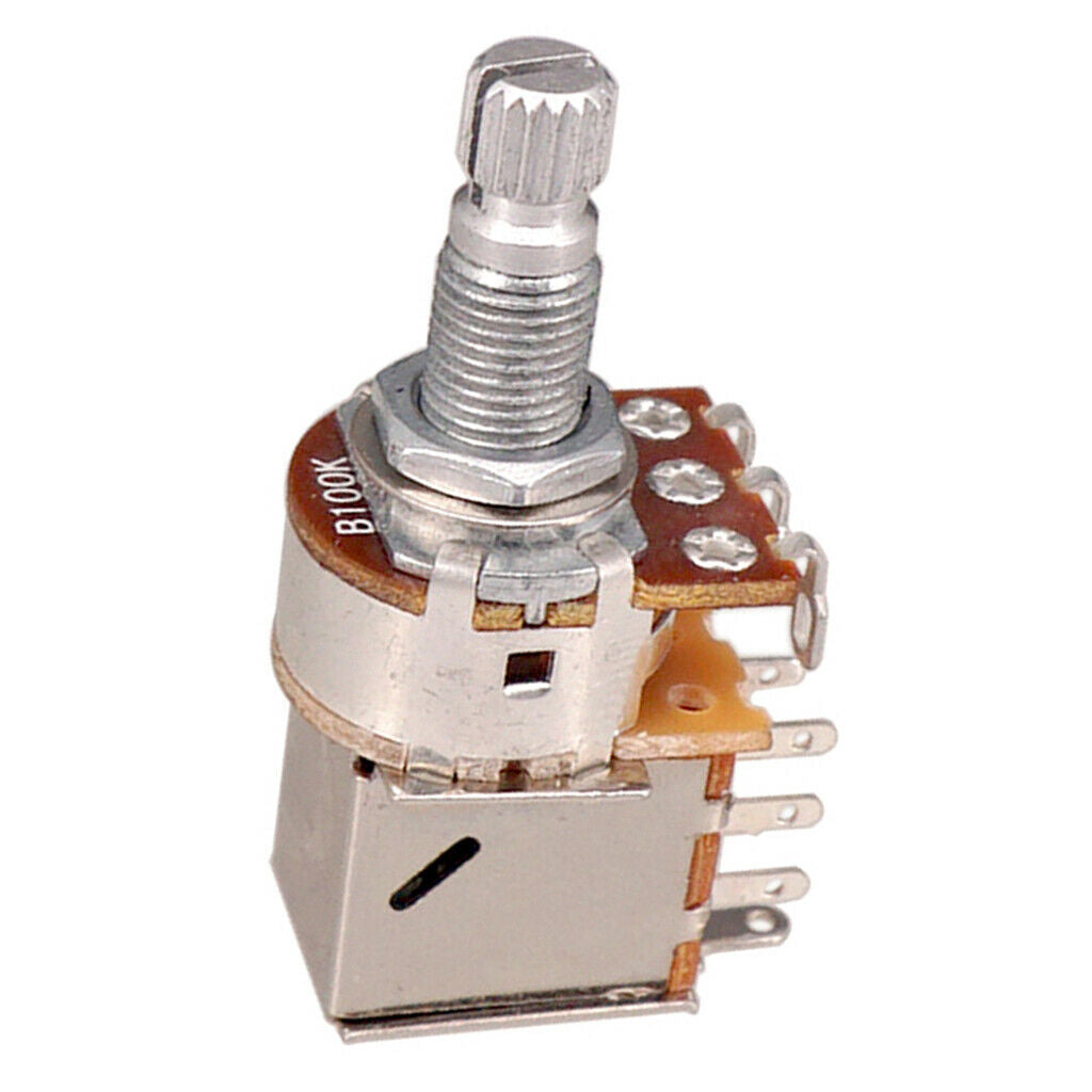 2pcs Push / Pull Guitar Potentiometer B100K Linear Pot with Long Shaft 18mm