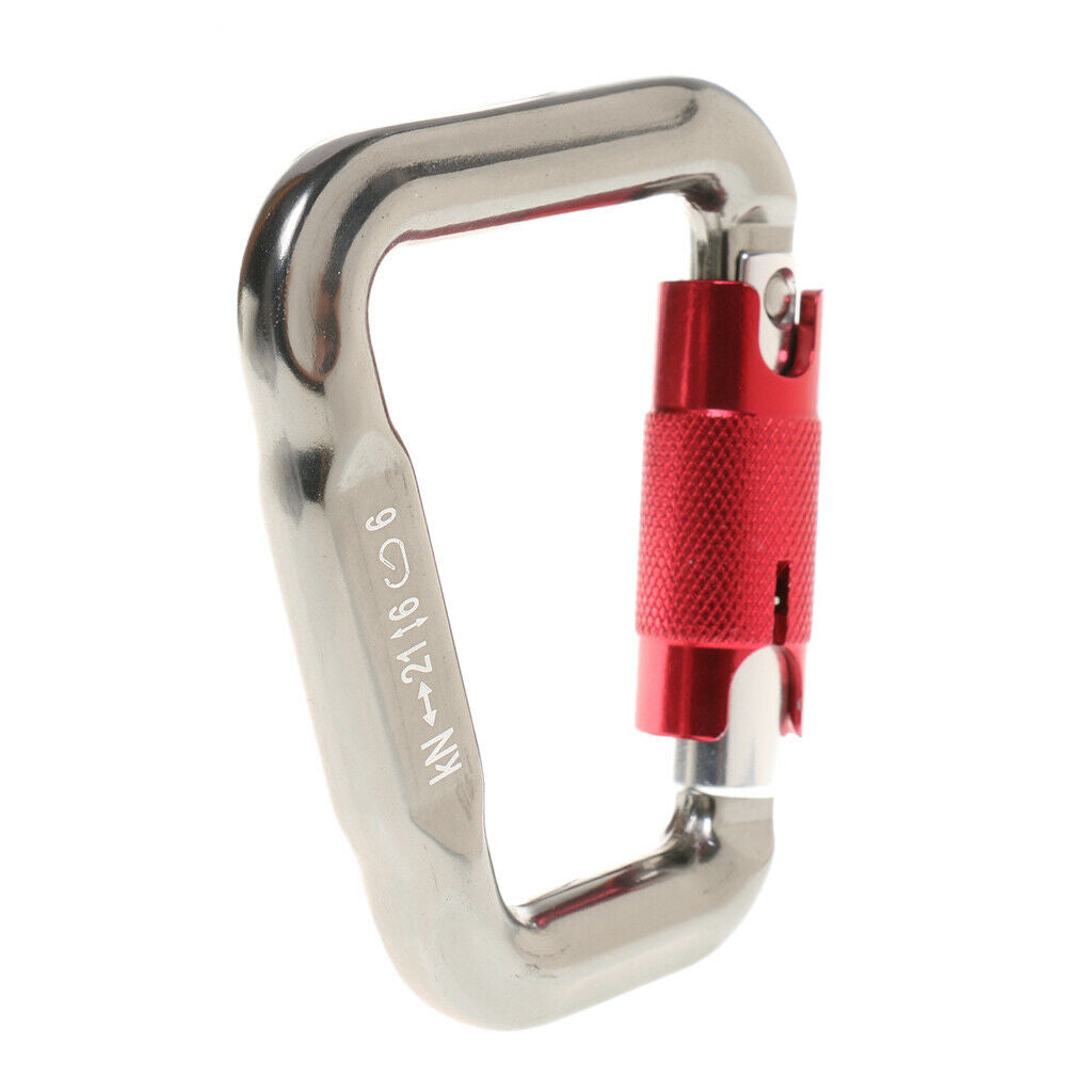 2 Packs Outdoor Climbing  Paragliding Equipment - 21KN Auto Locking Carabiner