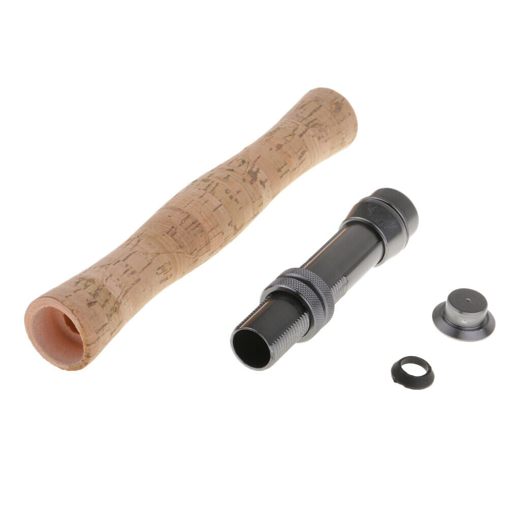 2Pc Composite Cork   Fishing Rod Handle Grip & Reel Seat for Rod Building