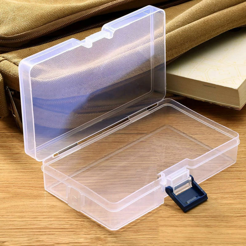 Plastic Clear Storage Box Jewelry Craft Nail Arts Beads Container Organizer Case