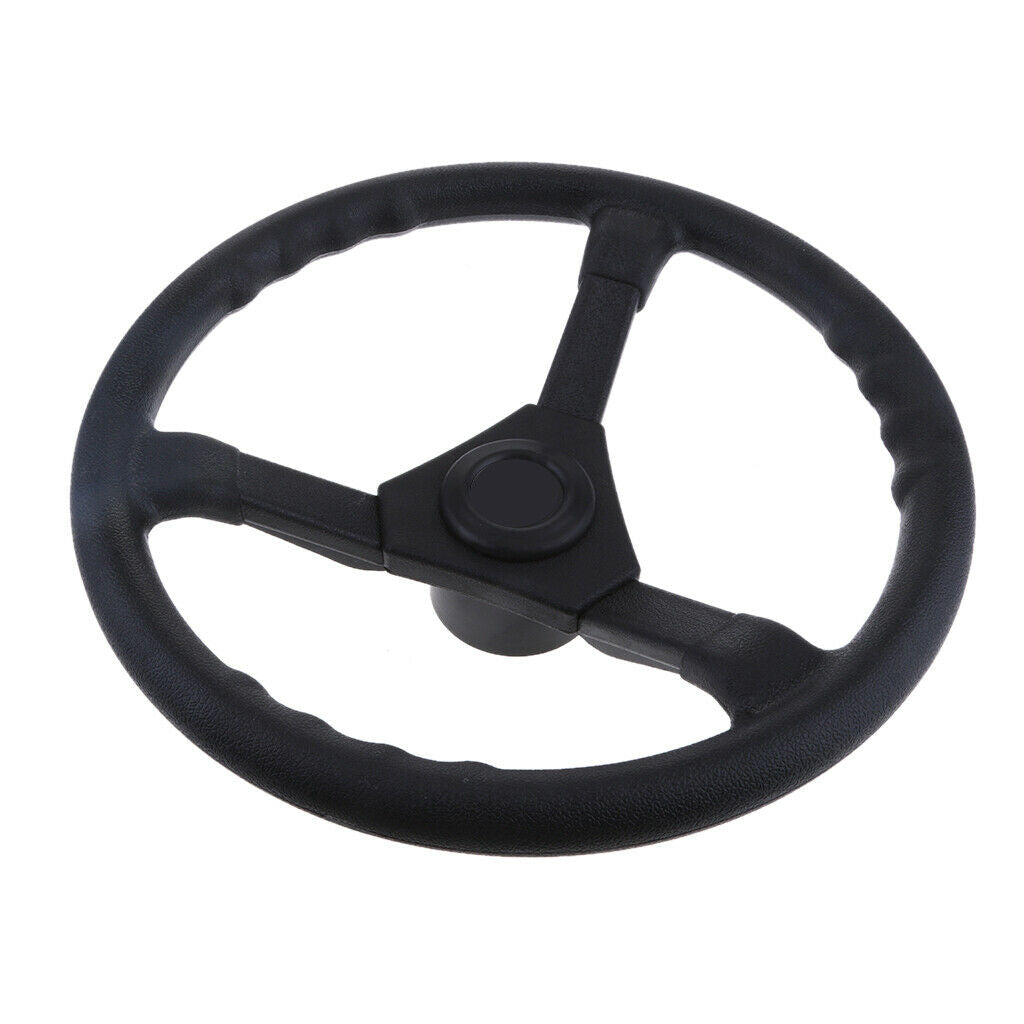 340mm Boat Marine Yacht Plastic Steering Wheel with 3 Spoke - Black