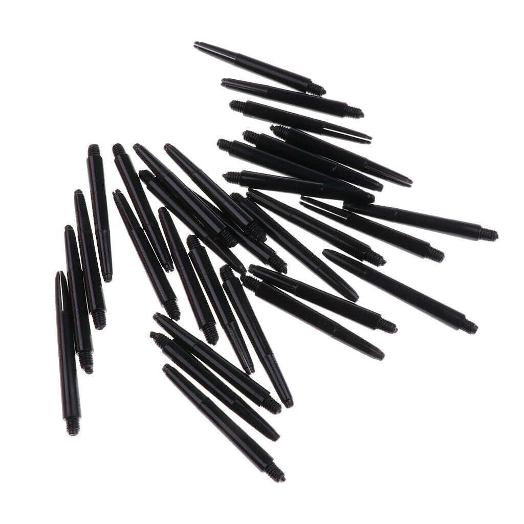 60Pcs Durable Nylon 2BA Thread Dart Shafts Dart Stems Medium 43mm Black
