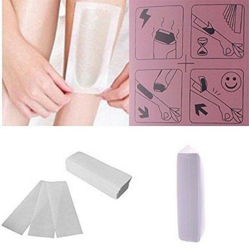 100pcs   Non - woven   Hair   Removal   Paper   Strips   for   Wax   Epilation