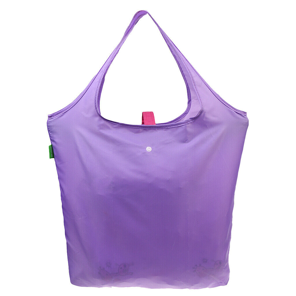 Eco Nylon Foldable Travel Shopping Shoulder Bag Grocery Bags  Purple