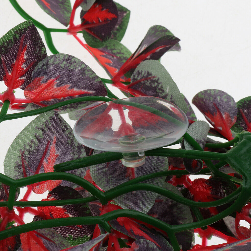 3 pcs Artificial Pet Reptile Terrarium Leaf Vines Vivarium Ornament Plant