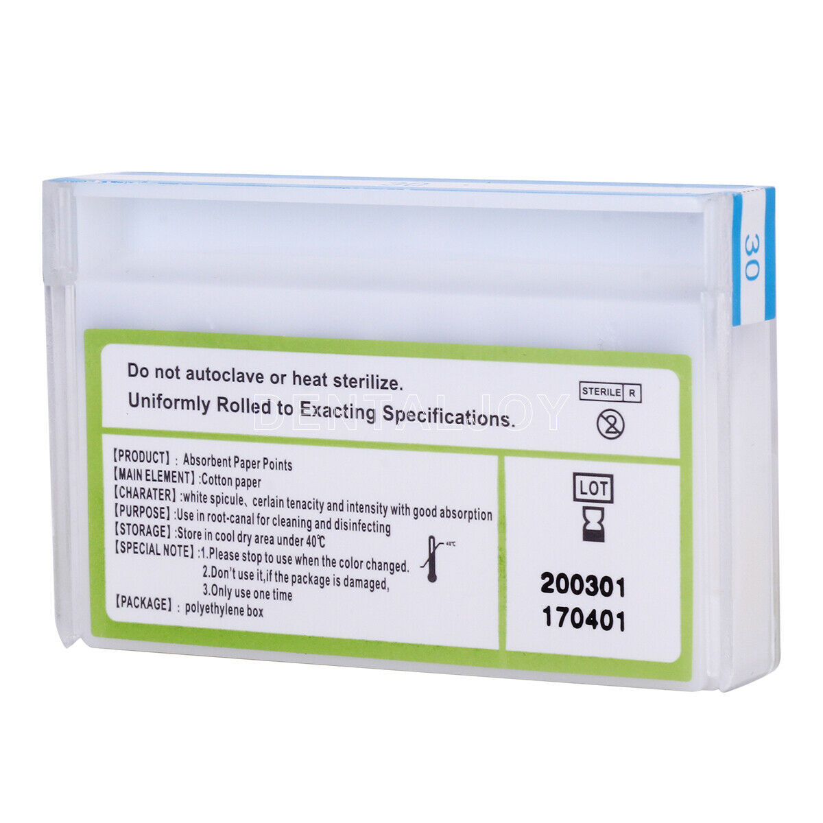 10Pack Dental Absorbent Paper Points Root Canal Endodontic Taper PP 0.04 30#