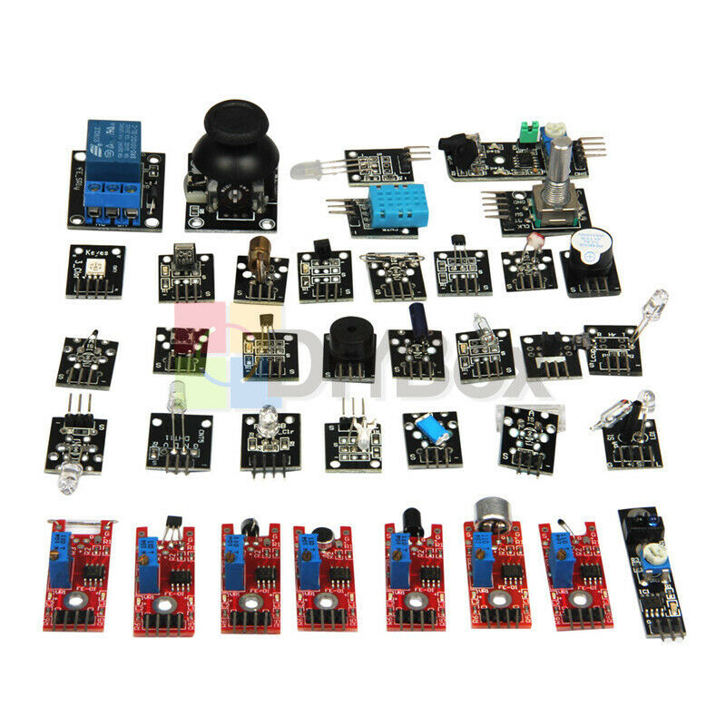 37 in 1 Sensor Module Kits + For Arduino Mini USB UNO R3 ATmega328P CH340 Board