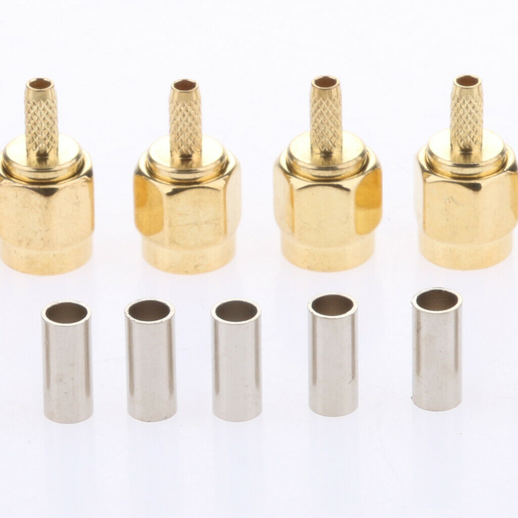 10 Pcs Plug Sma Plug Pin Crimp For Rg316 Lmr100 Rg174 Rf Coaxial .