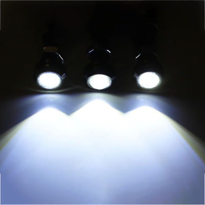 4Pcs Small White LED Black DOME Motorcycle-Chopper-Bobber Turn Signal Lights